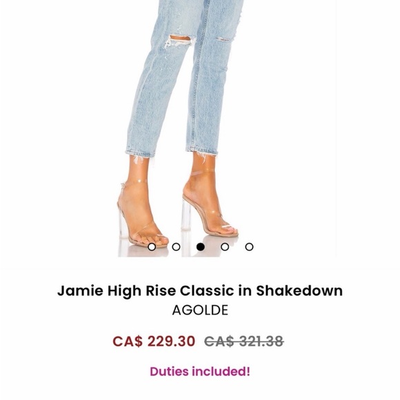 AGOLDE Jamie Distressed Light Blue Jeans - Picture 8 of 9